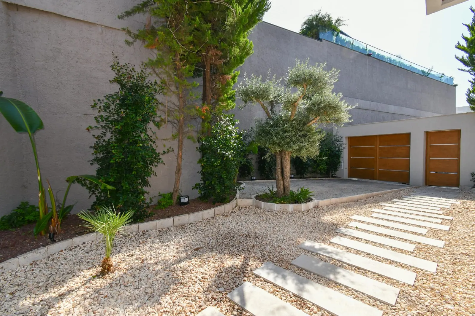 Mature garden